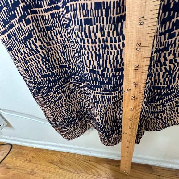 Fora Tan & Navy Front Button Strappy Decorative Back Wide Leg Jumpsuit Small - Picture 16 of 16